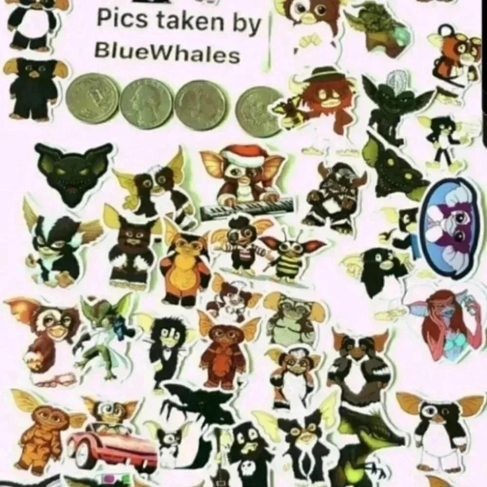 Grimlins horror halloween glossy stickers